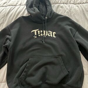 H&M Tupac Black Graphic Hoodie